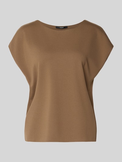 Produktfoto, damski t-shirt z mieszanki wiskozy z dodatkiem streczu, krój regular fit, okrągły dekolt, krótkie rękawy, długość tyłu w rozmiarze 36: 57 cm, model 'Uvalerie' od Someday