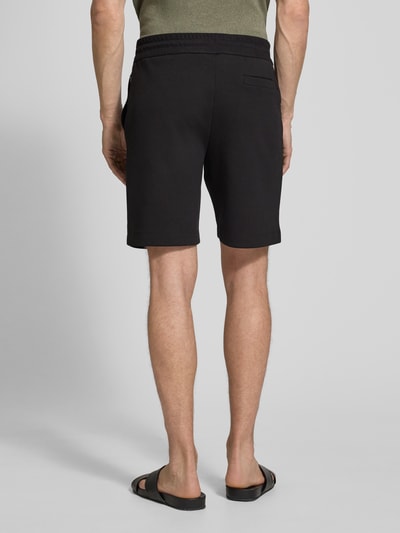 BOSS Regular Fit Sweatbermudas mit Logo-Applikation Modell 'Leoni' Black 5