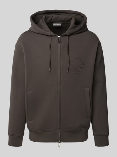 Emporio Armani Sweatjacke mit Zweiwege-Reißverschluss Anthrazit 1