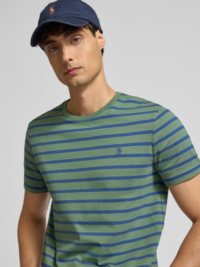 Polo Ralph Lauren Custom Slim Fit T-Shirt mit Label-Stitching Dunkelgruen 3