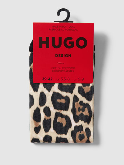 HUGO Socken mit Animal-Print Modell 'LEO' Black 3