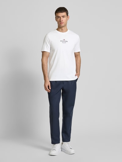 Tommy Hilfiger T-Shirt mit Label-Print Weiss 1