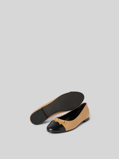 Tory Burch Ballerinas aus echtem Leder Beige 5