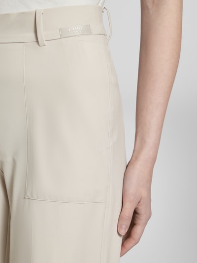 Cambio Tapered fit stoffen broek met verkort model Beige - 3