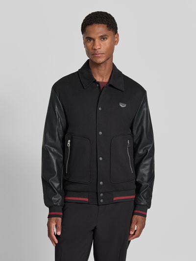 Antony Morato Sweatjack met kentkraag Zwart - 4