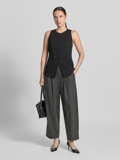 Raffaello Rossi Wide Leg Weite Hose mit Woll-Anteil Modell 'MAYLA 6/8' Dunkelgrau 1