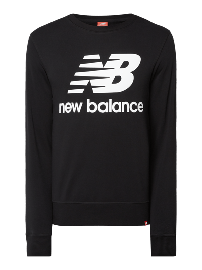 New Balance Bluza o kroju athletic fit z nadrukiem z logo Czarny 2