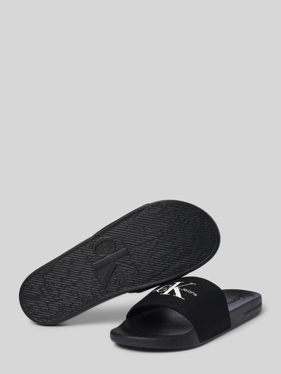 CK Calvin Klein Slides mit Label-Print BLACK 4