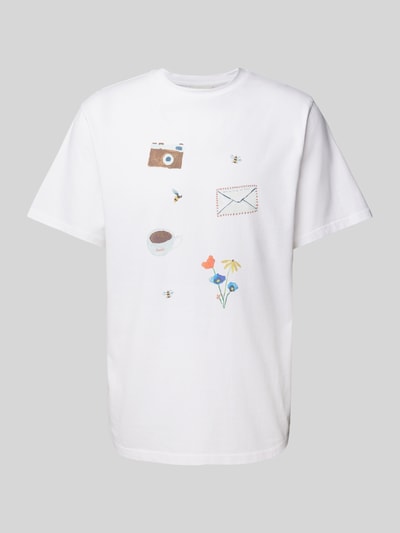 Forét T-Shirt mit Motiv-Prints Weiss 1