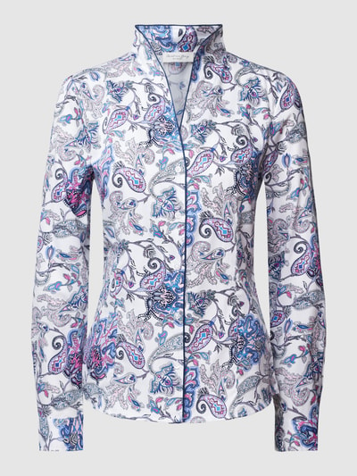 Christian Berg Woman Bluse mit Paisley-Muster und Stehkragen Weiss 2