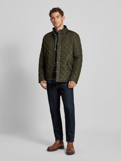 Barbour Steppjacke mit Stehkragen Oliv 1