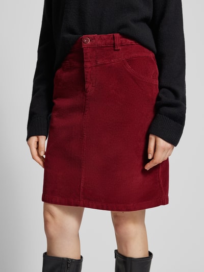 s.Oliver RED LABEL Regular Fit Mini-Rock aus Cord mit 4-Pocket-Design Rot 3