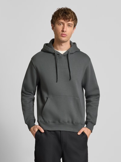 Alpha Industries Hoodie mit Label-Print und Känguru-Tasche Dunkelgrau 4