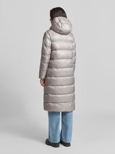 Blauer Usa Gewatteerde lange jas met labeldetail, model 'BELLEVUE' Lichtgrijs - 5