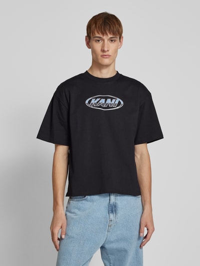 KARL KANI T-shirt met labelprint Zwart - 4