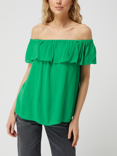 ICHI Off-Shoulder-Blusenshirt aus Viskose Modell 'Marrakech' Gruen 4