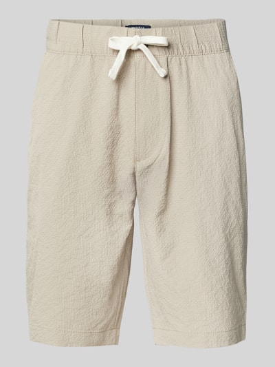 MCNEAL Korte regular fit broek met structuurmotief Ecru - 2