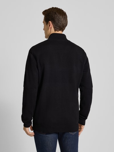 Lindbergh Cardigan met opstaande kraag en ritssluiting Zwart - 5