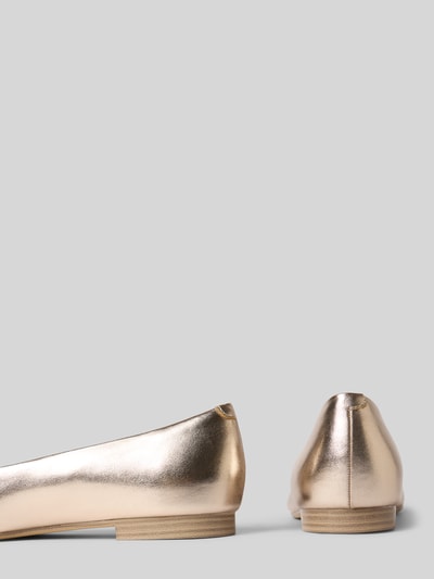 Tamaris Ballerina's met strikdetail en strass-steentjes Goud gemêleerd - 2