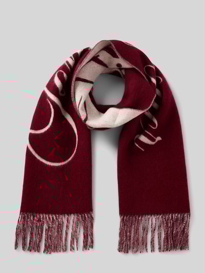 Tommy Hilfiger Schal aus reiner Wolle Bordeaux 1