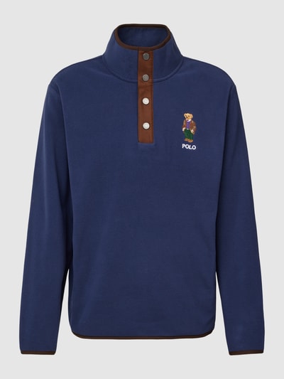 Polo Ralph Lauren Fleecepullover mit Label-Stitching Marine 2