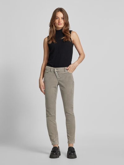 Buena Vista Corduroy broek met knoopsluiting, model 'Malibu' Lichtbruin - 1