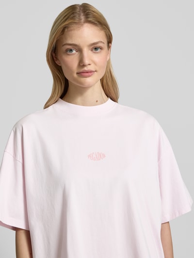 Pegador Oversized T-shirt met labelprint, model 'KIMI' Roze - 3