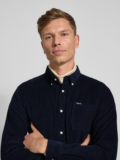 Barbour Tailored Fit Freizeithemd aus reiner Baumwolle Marine 3