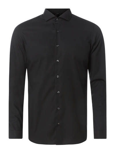 Eterna Slim Fit Slim Fit Business-Hemd aus Popeline Black 3