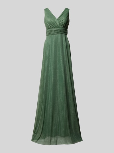 TROYDEN COLLECTION Abendkleid mit V-Ausschnitt Mint 1