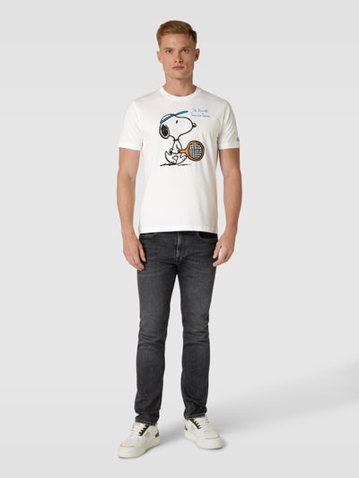 MC2 Saint Barth T-Shirt mit Label-Stitching Weiss 1