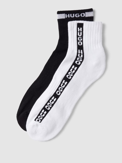 HUGO Socken im 2er-Pack Modell 'SIDE TAPE' Weiss 1