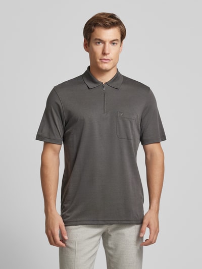 RAGMAN Regular fit poloshirt met borstzak Antraciet - 4