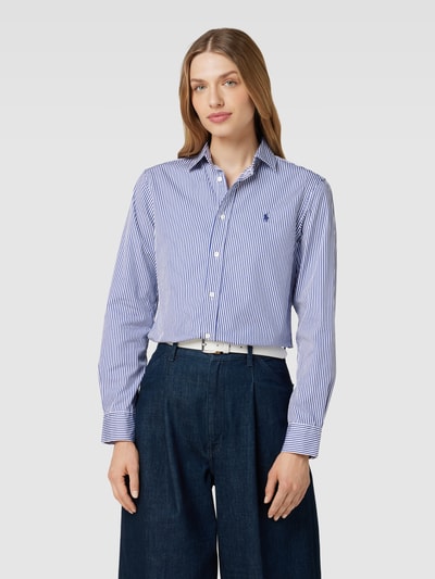 Polo Ralph Lauren Hemdbluse mit Label-Stitching Royal 4