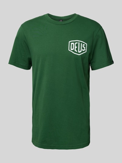 DEUS EX MACHINA T-shirt met labelprint, model 'Milano' Donkergroen - 2