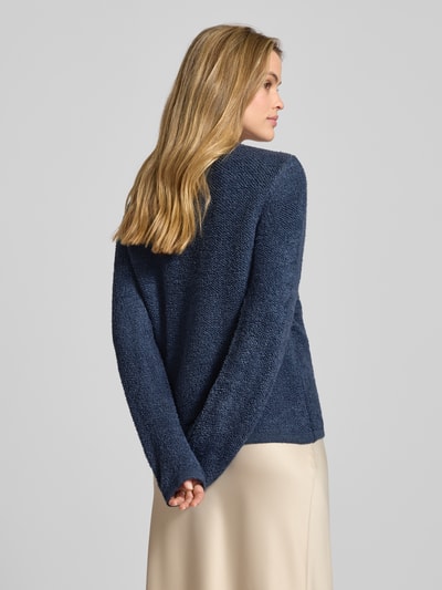 More & More Strickjacke mit Strukturmuster Rauchblau 5