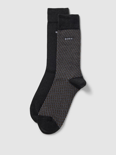 BOSS Socken mit Label-Detail im 2er-Pack Anthrazit 1