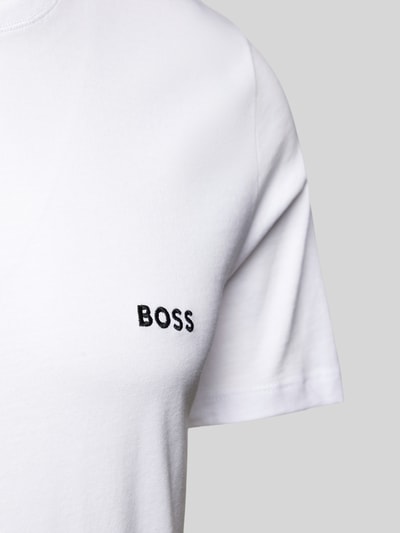 BOSS T-shirt met labelstitching in een set van 3 stuks Roestrood - 2