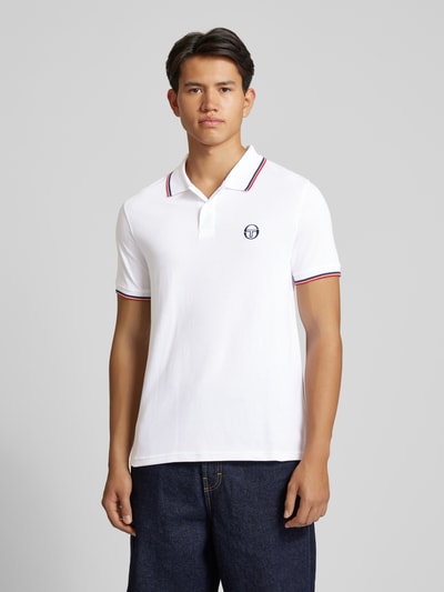 SERGIO TACCHINI Regular Fit Poloshirt mit Logo-Stitching Modell 'SERGIO' Weiss 4