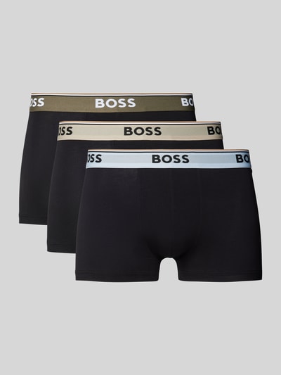 BOSS Trunks mit elastischem Logo-Bund im 3er-Pack Black 1