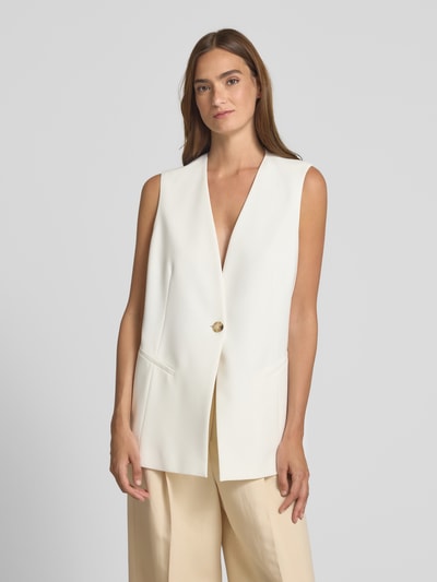 s.Oliver BLACK LABEL Relaxed Fit Indoor-Weste mit Viskose-Anteil Offwhite 4