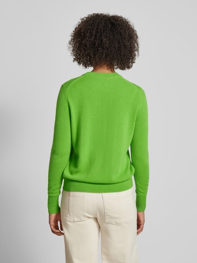 Jake*s Casual Gebreide pullover met ribboorden Appeltjesgroen - 5