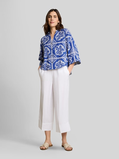 Tom Tailor Oversize Bluse aus Leinen-Viskose-Mix Royal 1