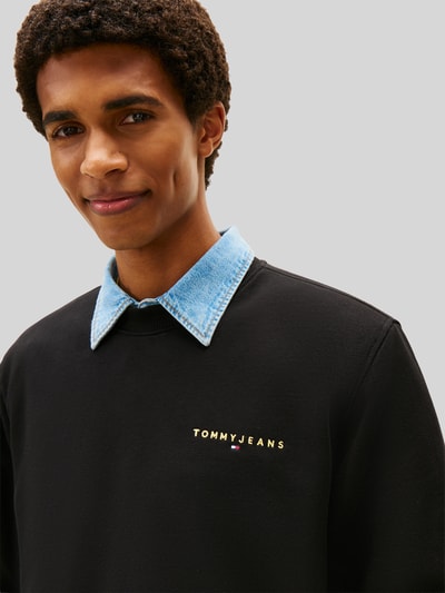 Tommy Jeans Regular Fit sweatshirt met kleine logo-opschrift Zwart - 3