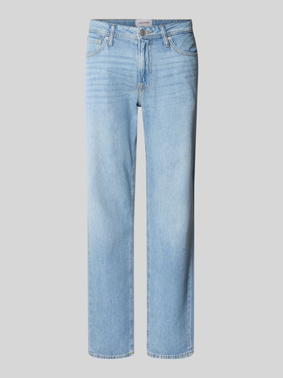 Produktfoto, Regular Fit Jeans im Used-Look Modell 'CLARK' von Jack & Jones, helle Baumwolle, Eingrifftaschen, Bundweite 45 cm, Innenbeinlänge 84 cm