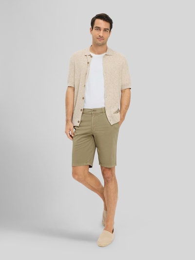 Brax Regular Fit Bermuda aus Baumwoll-Mix Hellgruen 1