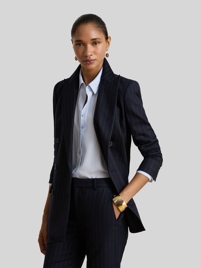 Lauren Ralph Lauren Regular Fit Longblazer aus Wolle mit Schulterpolstern Marine 4