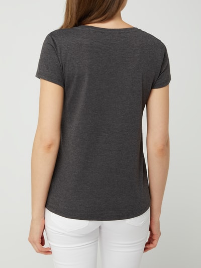 Tom Tailor Denim T-shirt met logoprint Antraciet gemêleerd - 5