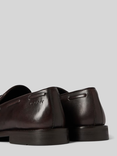 Gant Loafers van leer, model 'Lozham' Donkerbruin - 2