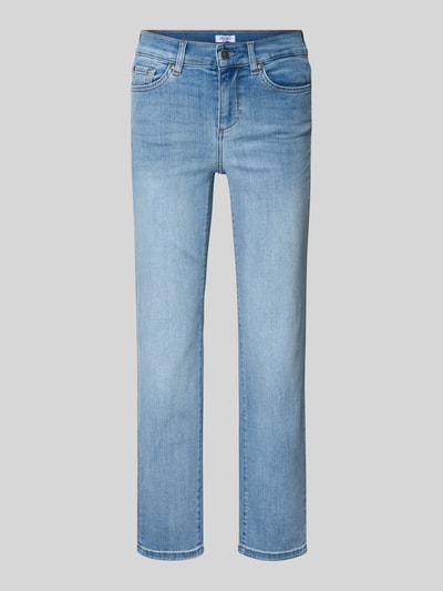 Produktfoto, Jeans mit 5-Pocket-Design von Liu Jo White aus hellblauem Baumwoll-Mix mit Stretch, sichtbare Nähte, schmaler Schnitt